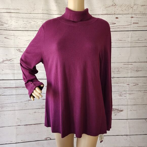 JM Collection Long Sleeve Turtleneck Sweater XXL NWT - Picture 1 of 8